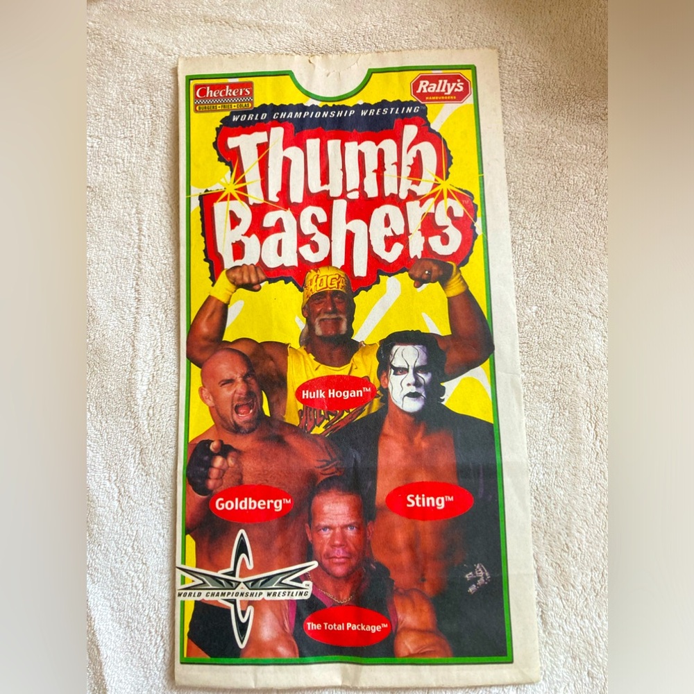 Retro 2000 Bundle of 10 - WCW Thumb Bashers - Checkers Children’s Meal Bags